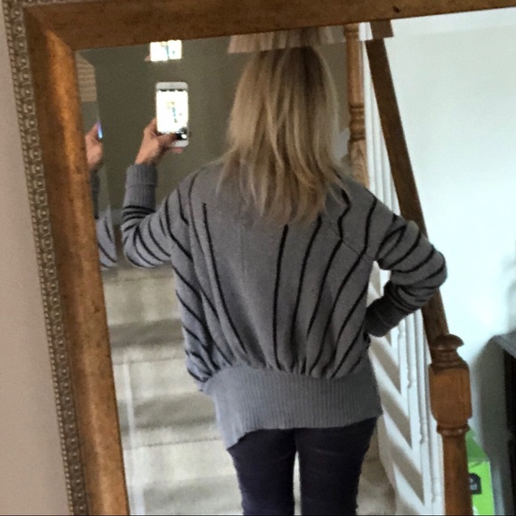 Striped Wrap-front Sweater - Picture 7 of 7